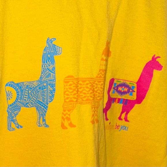 Gildan Other - NWOT Be Unique, Be You, Gildan Yellow Kids Llama T-Shirt